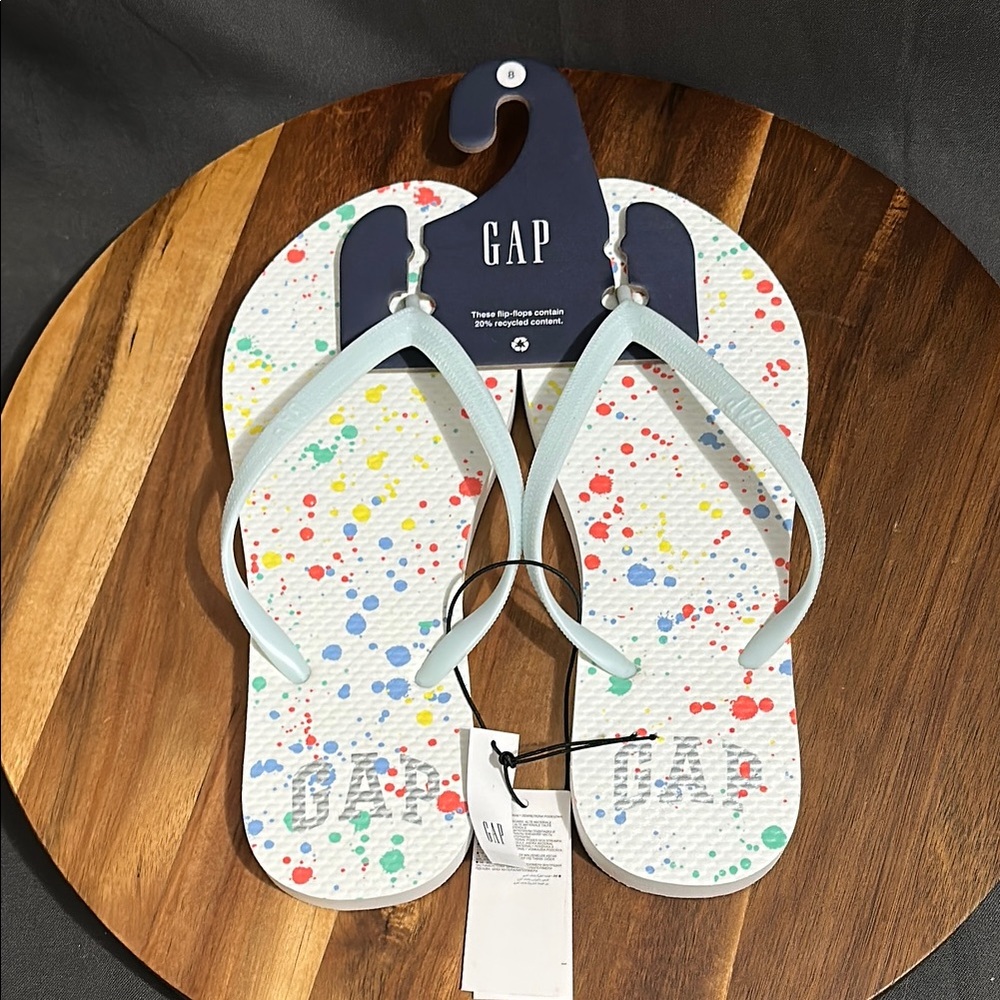 GAP Multicolor Splatter Flip Flops